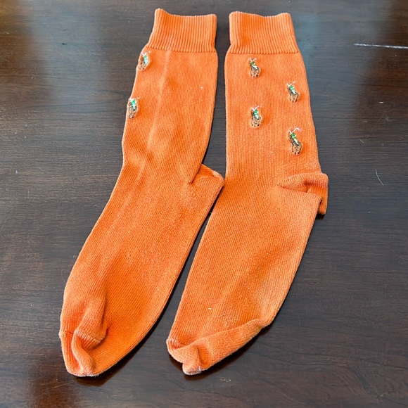Orange Men’s Polo Dress Socks - Picture 1 of 2